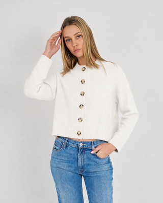 NINA CASHMERE CREWNECK CARDIGAN