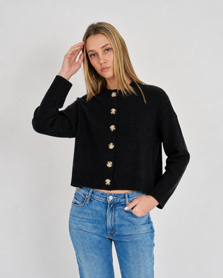 NINA CASHMERE CREWNECK CARDIGAN