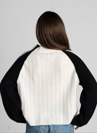 EVA RIBBED 2 TONE MOCK