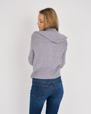 ELIZA CASHMERE SHORT ZIP UP HOODIE