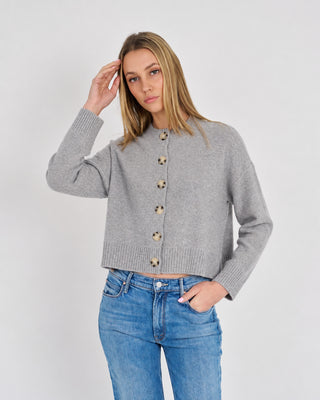 NINA CASHMERE CREWNECK CARDIGAN