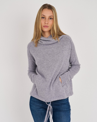 PIPPA CASHMERE CASUAL MOCK PULLOVER
