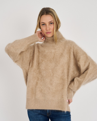 OAKLEY BRUSHED CASHMERE OVERSIZED MOCK NECK