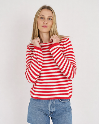 ANA STRIPE ROLLNECK CREW