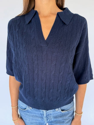 ROSIE SHORT SLEEVE CABLE POLO