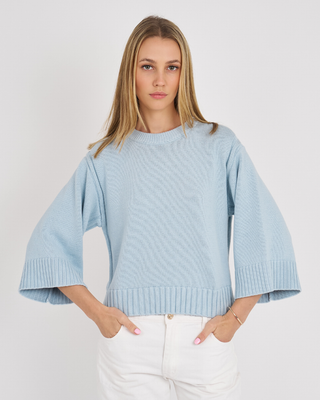 SCOTTIE COTTON WIDE SLEEVE TEE