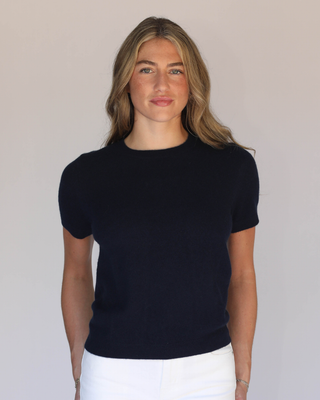 GRAY S/S CASHMERE TEE