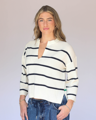 MADISON SPLIT FRONT V-NECK