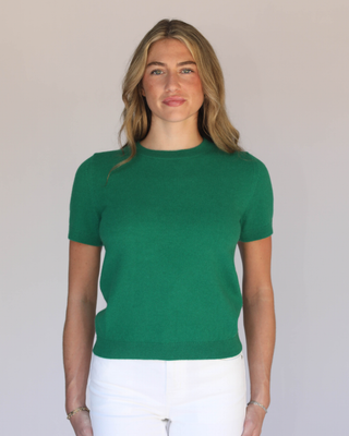 GRAY S/S CASHMERE TEE