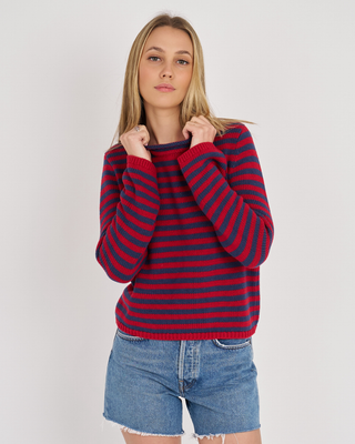 ANA STRIPE ROLLNECK CREW