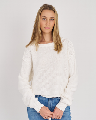 SLOAN COTTON REVERSE JERSEY CREW