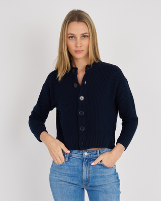 QUINN COTTON STITCHY CARDIGAN